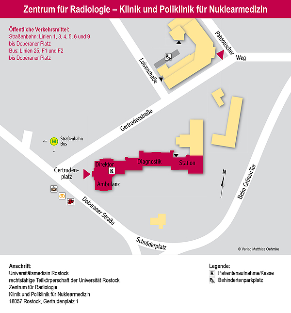 Location in grey and red, University Medical Center Rostock